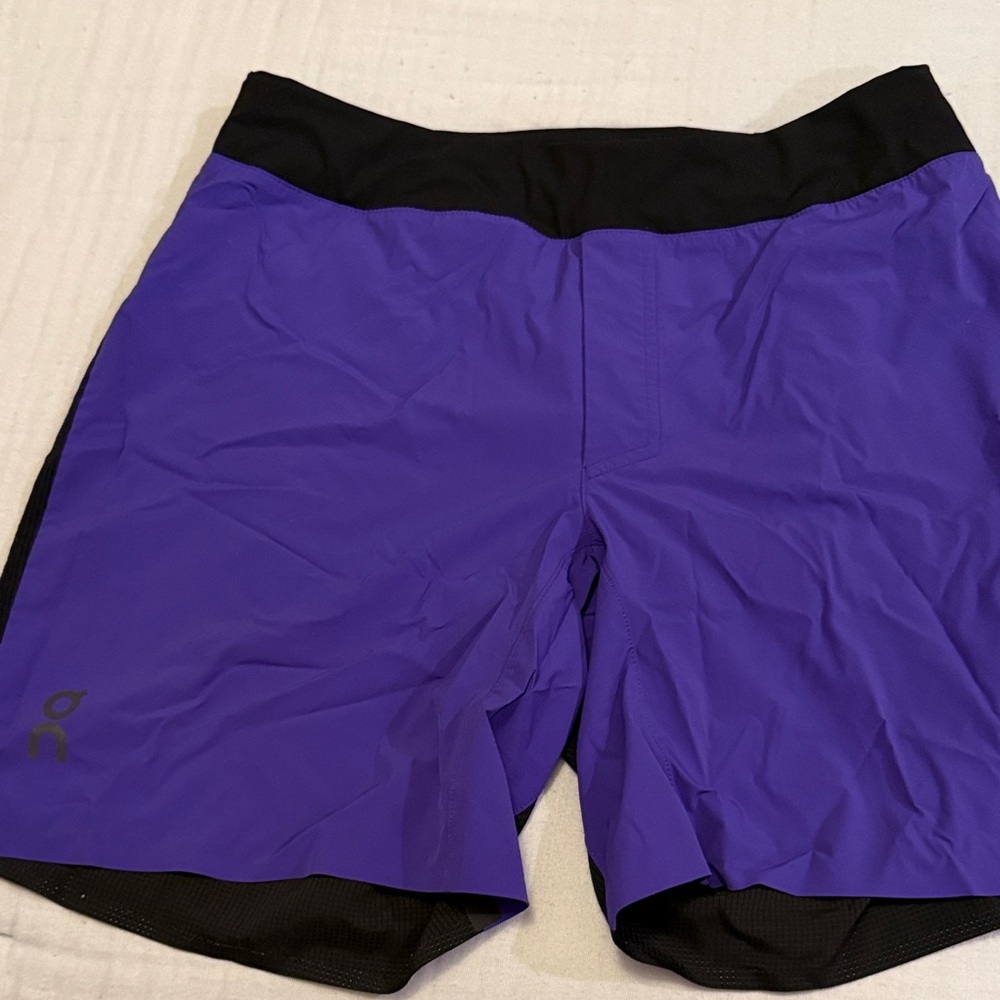 On Running Men's Athletic Shorts - Purple and Black